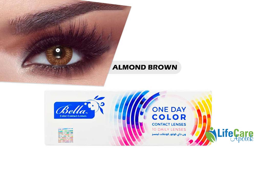 BELLA ONE DAY COLOR CONTACT LENSES ALMOND BROWN 10 PCS - Life Care Apotek