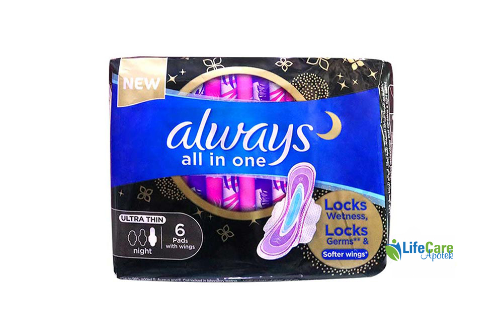 ALWAYS ALL ON ONE ULTRA THIN 6 PADS - Life Care Apotek