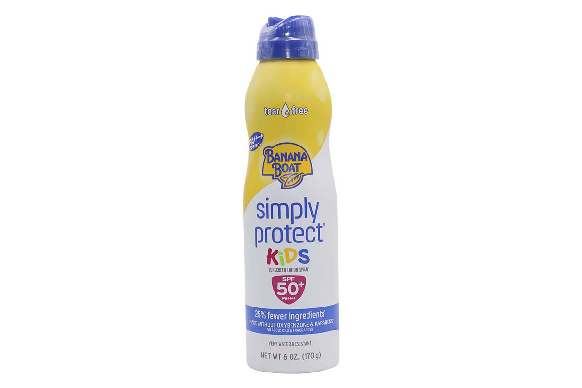 BANANA BOAT SIMPLY PROTECT KIDS SPF50 PLUS SUNSCREEN LOTION SPRAY 170 GM - Life Care Apotek