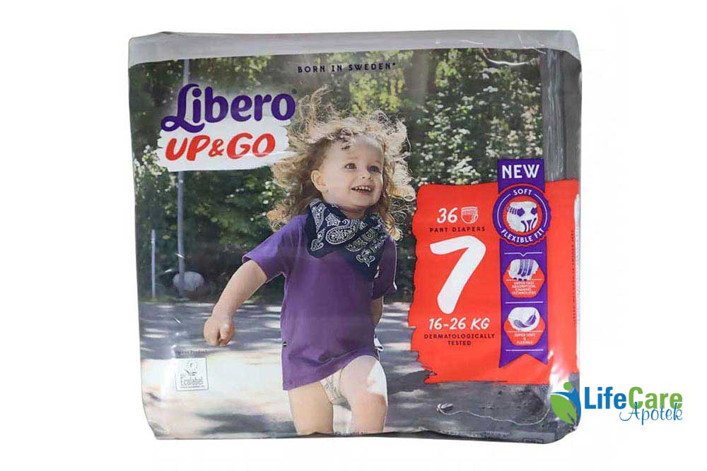 LIBERO UP AND GO NO7 36 PANT DIAPERS 16 TO 26KG - Life Care Apotek