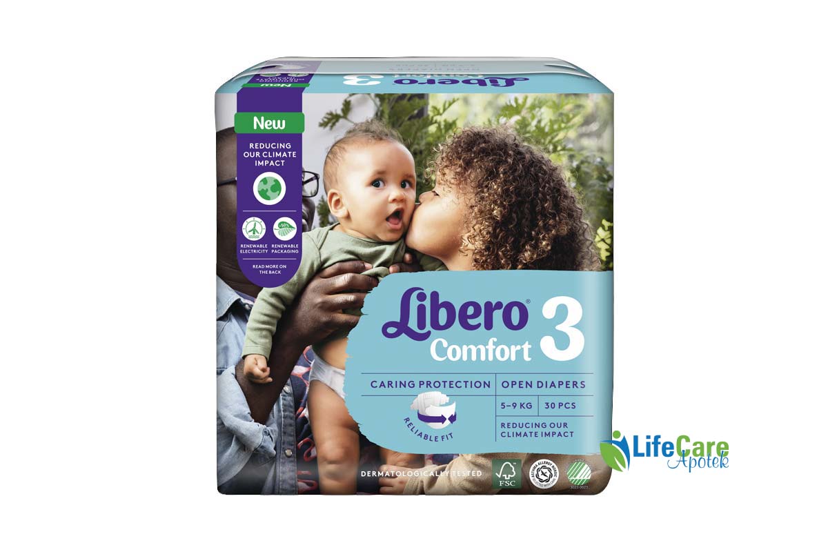 LIBERO COMFORT 3  30 DIAPERS - Life Care Apotek