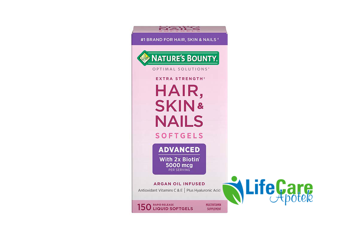 NATURES BOUNTY HAIR SKIN NAILS 150 SOFTGELS - Life Care Apotek