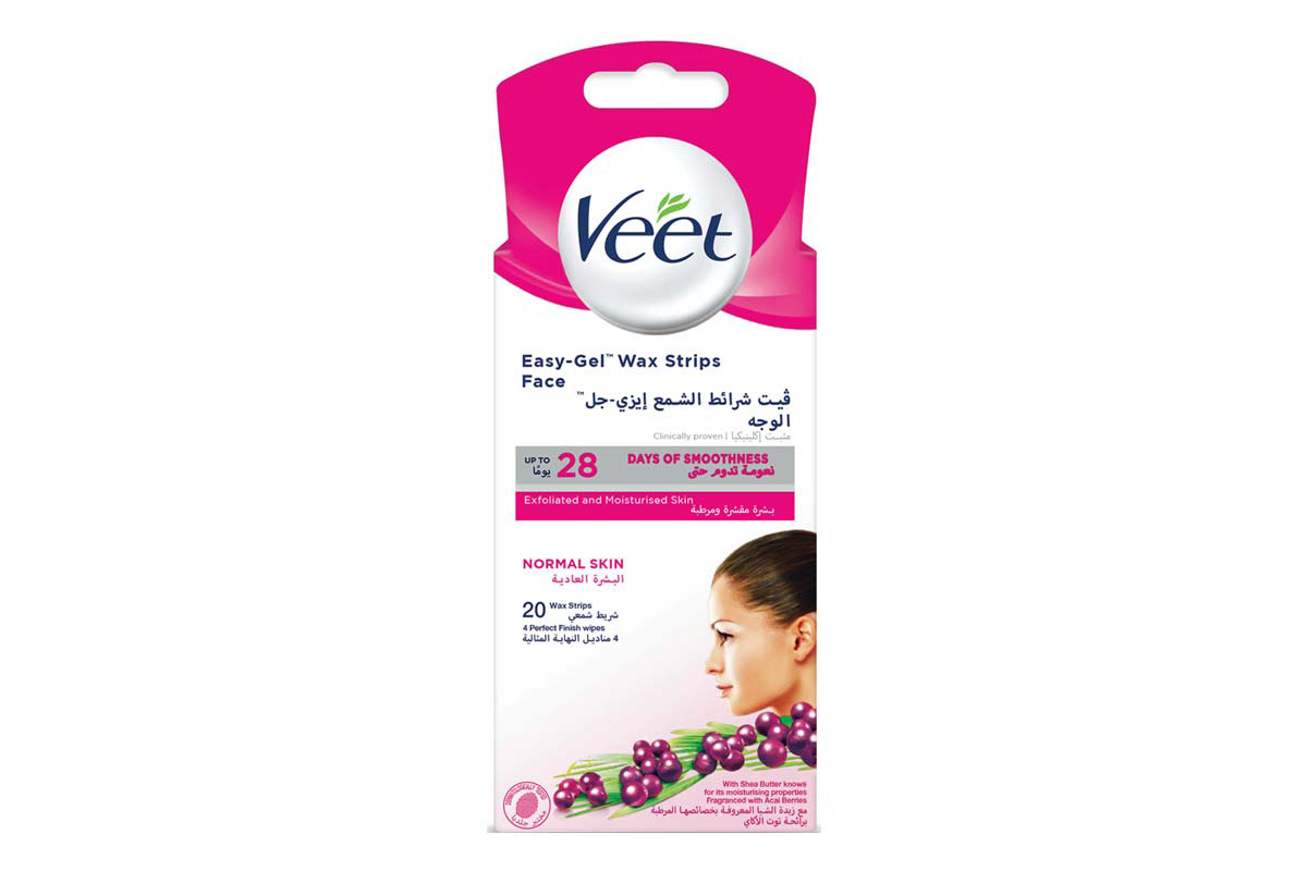 VEET EASY GEL FACE NORMAL SKIN 20 WAX STRIPS - Life Care Apotek