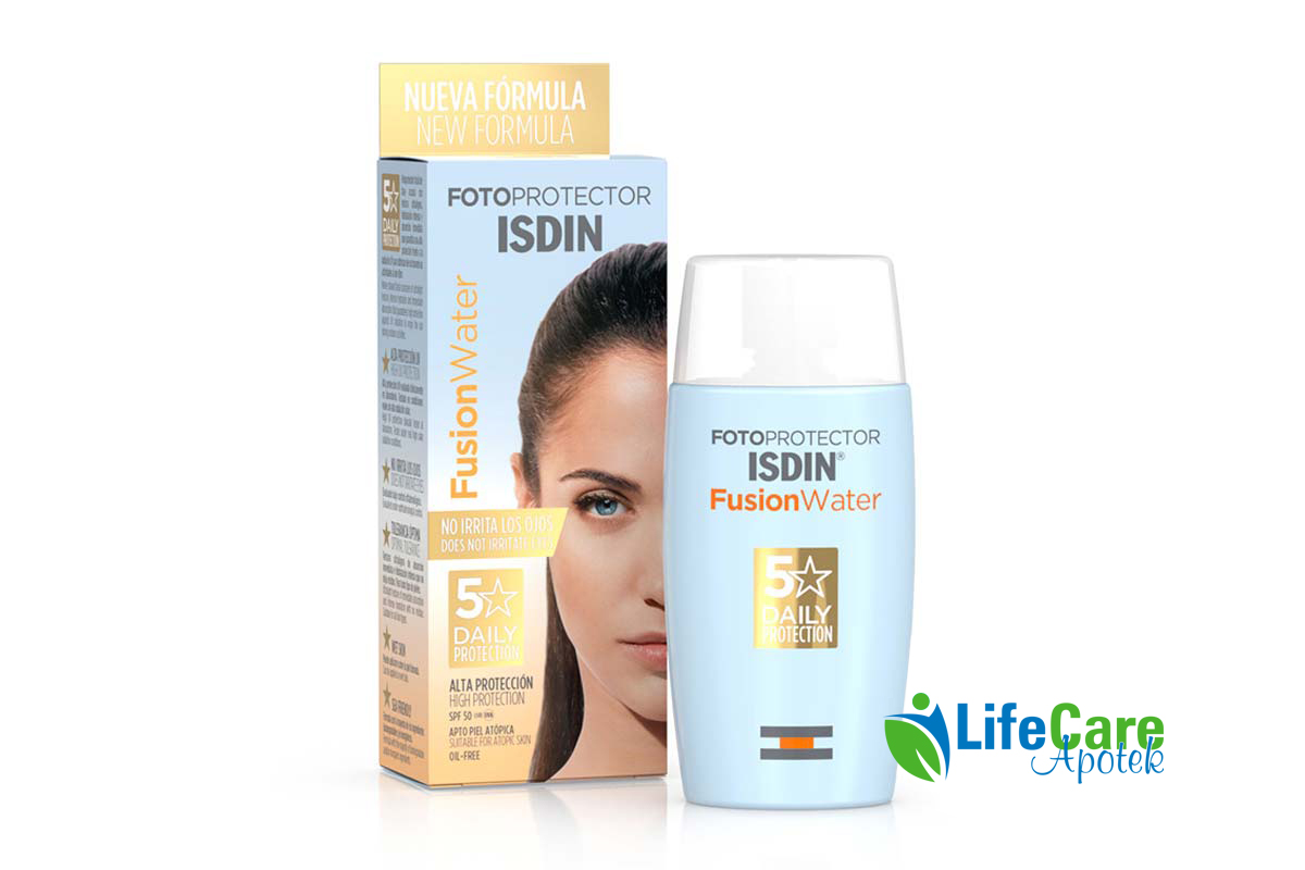 ISDIN FOTOPROTECTOR FUSION WATER SPF 50 OIL CONTROL FREE 50 ML - Life Care Apotek