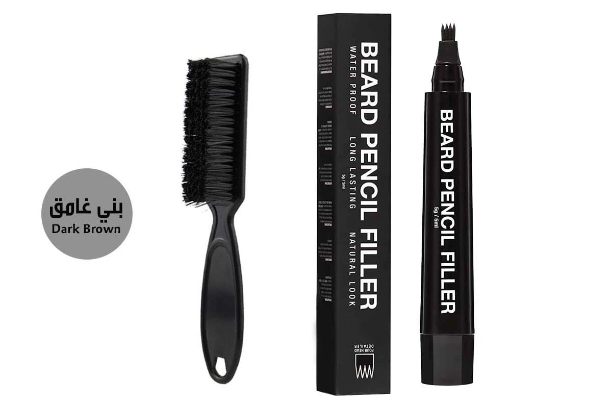 PRIMED BEARD WATER PROOF PENCIL FILLER DARK BROWN 5GM 5ML PLUS COMB FREE - Life Care Apotek