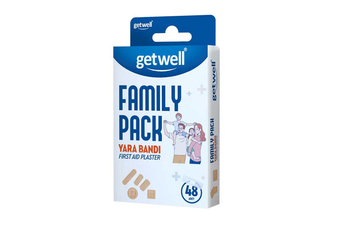 GETWELL FAMILY PACK FIRST AID PLASTER 48 PCS - Life Care Apotek