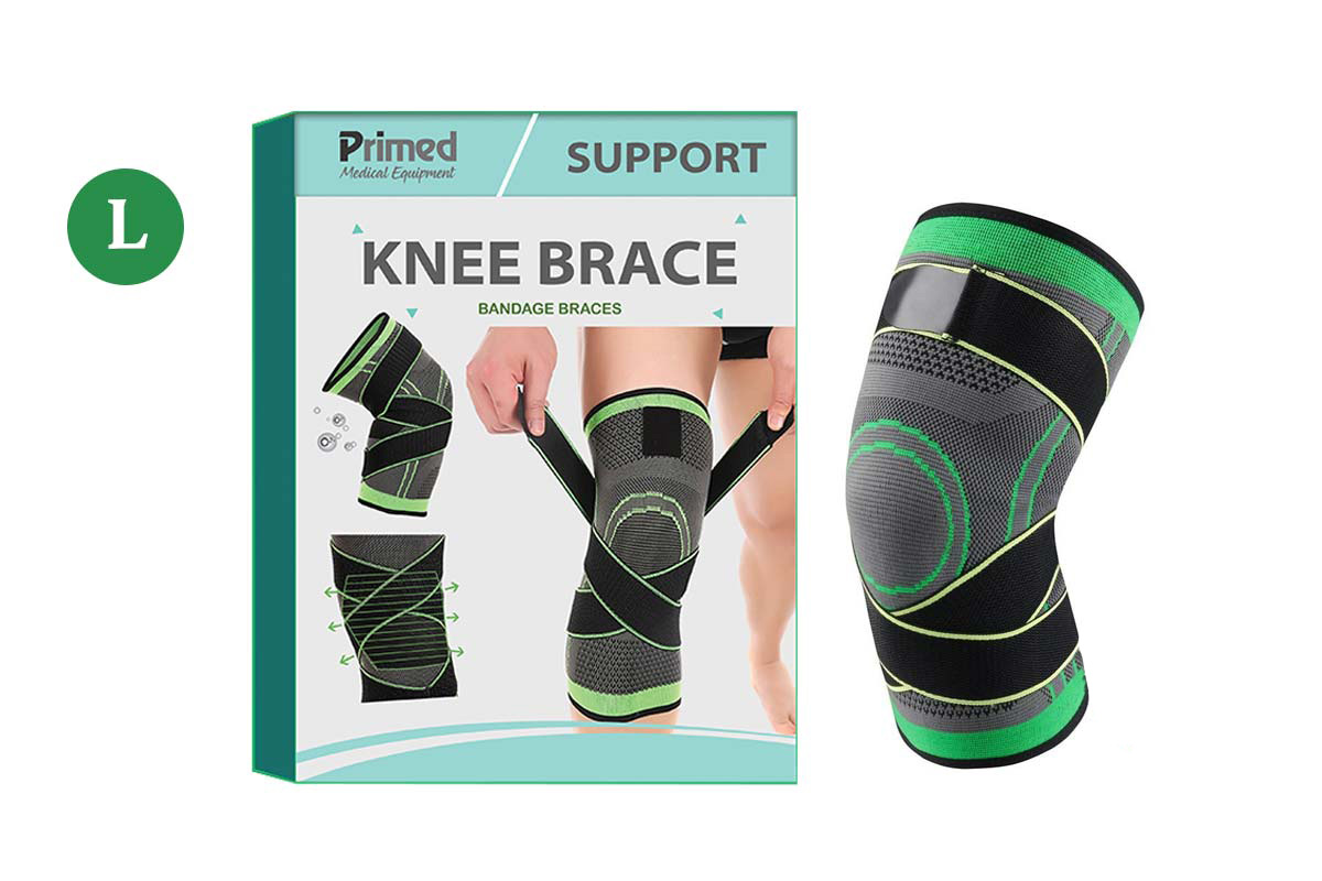 PRIMED KNEE BRACE WITH SUPPORT DARK GREEN SIZE LARGE - Life Care Apotek