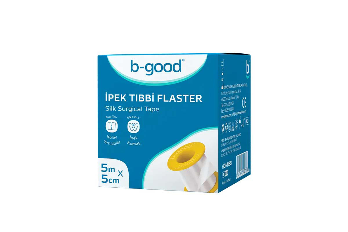 B GOOD IPEK TIBBI FLASTER SILK SURGICAL TAPE 5MX5CM - Life Care Apotek