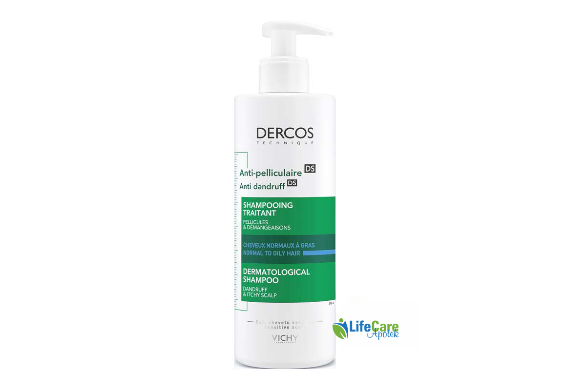 VICHY DERCOS ANTI DANDRUFF DS FOR NORMAL TO OILY HAIR SHAMPOO 390 ML - Life Care Apotek