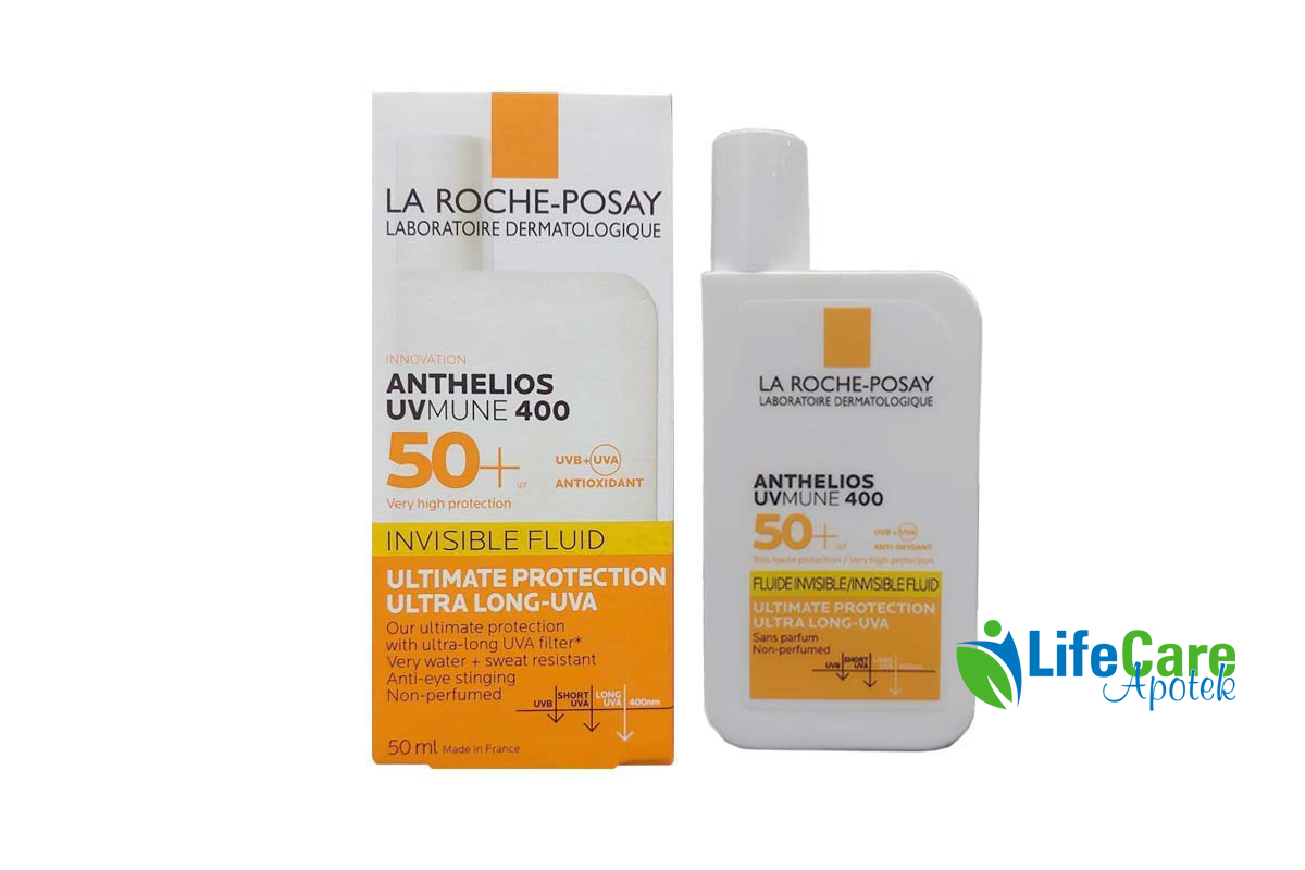 LA ROCHE POSAY INNOVATION ANTHELIOS UV MUNE 400 SPF50 PLUS FLUIDE INVISIBLE 50ML - Life Care Apotek