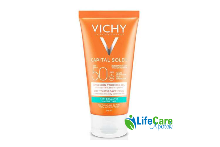 VICHY IDEAL SOLEIL SPF 50 MATTIFYING DRY TOUCH 50 ML - Life Care Apotek
