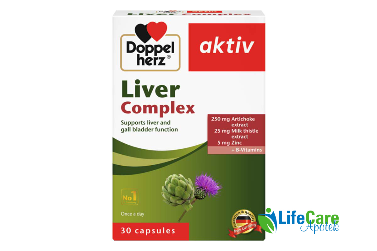 DOPPEL HERZ AKTIV LIVER COMPLEX 30 CAPSULES - Life Care Apotek