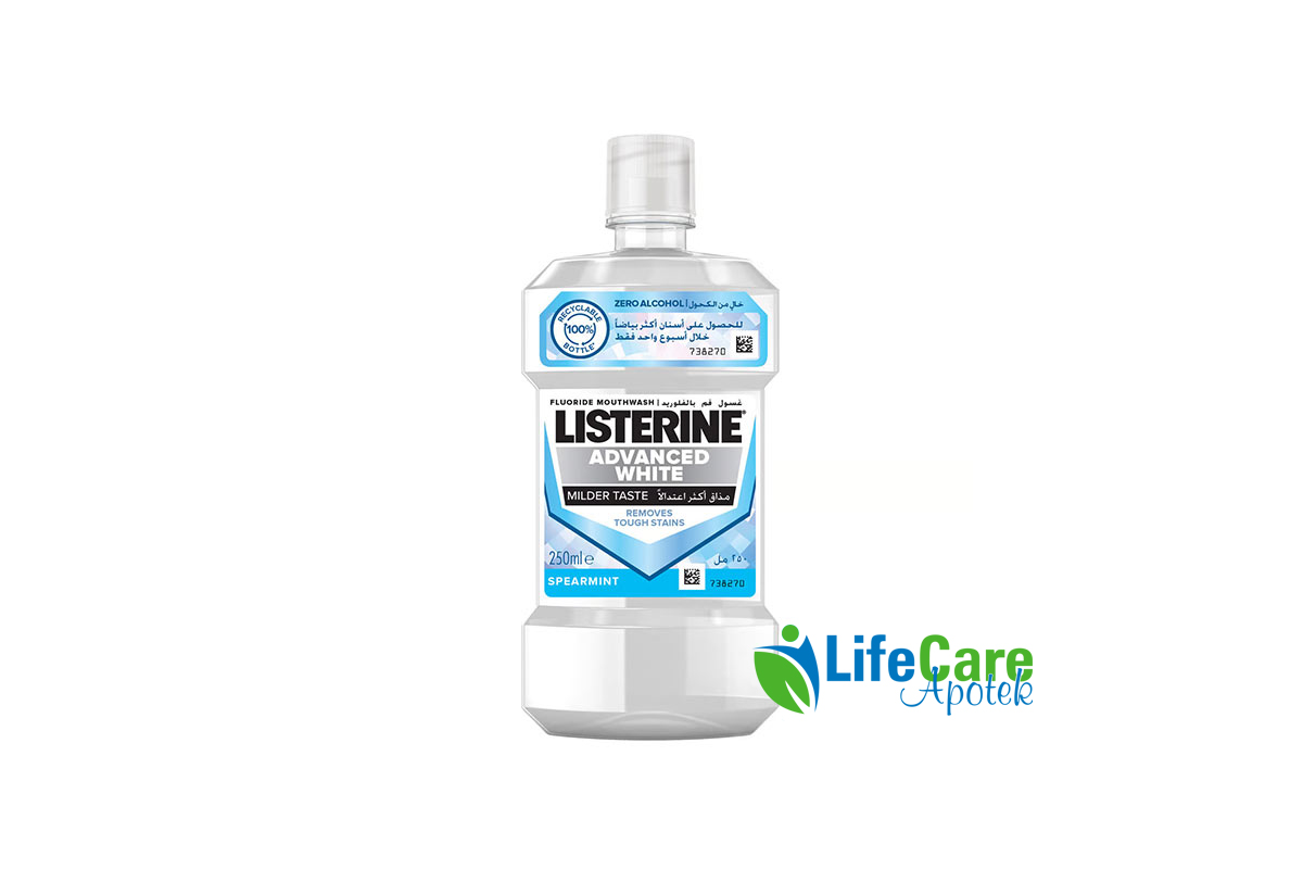 LISTERINE ADVANCED WHITE SPEARMINT 250 ML - Life Care Apotek
