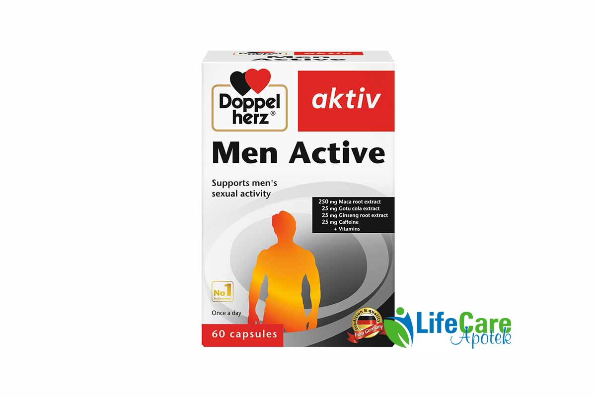 DOPPEL HERZ AKTIV MEN ACTIVE 60 CAPSULES - Life Care Apotek