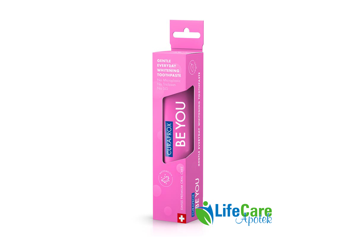 CURAPROX BE YOU GENTLE EVERYDAY WHITENING TOOTHPASTE PINK 60ML - Life Care Apotek