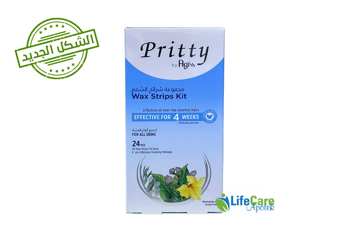 PRITTY WAX STRIPS KIT EFFECTIVE FOR 4 WEEKS 24PCS - Life Care Apotek