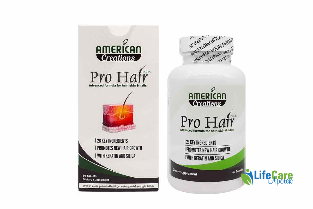 AMERICAN CREATIONS PRO HAIR 60 TABLETS - Life Care Apotek