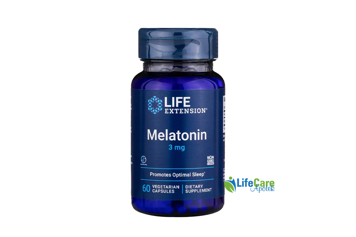 LIFE EXTENSION MELATONIN 3MG 60 CAPSULES - Life Care Apotek