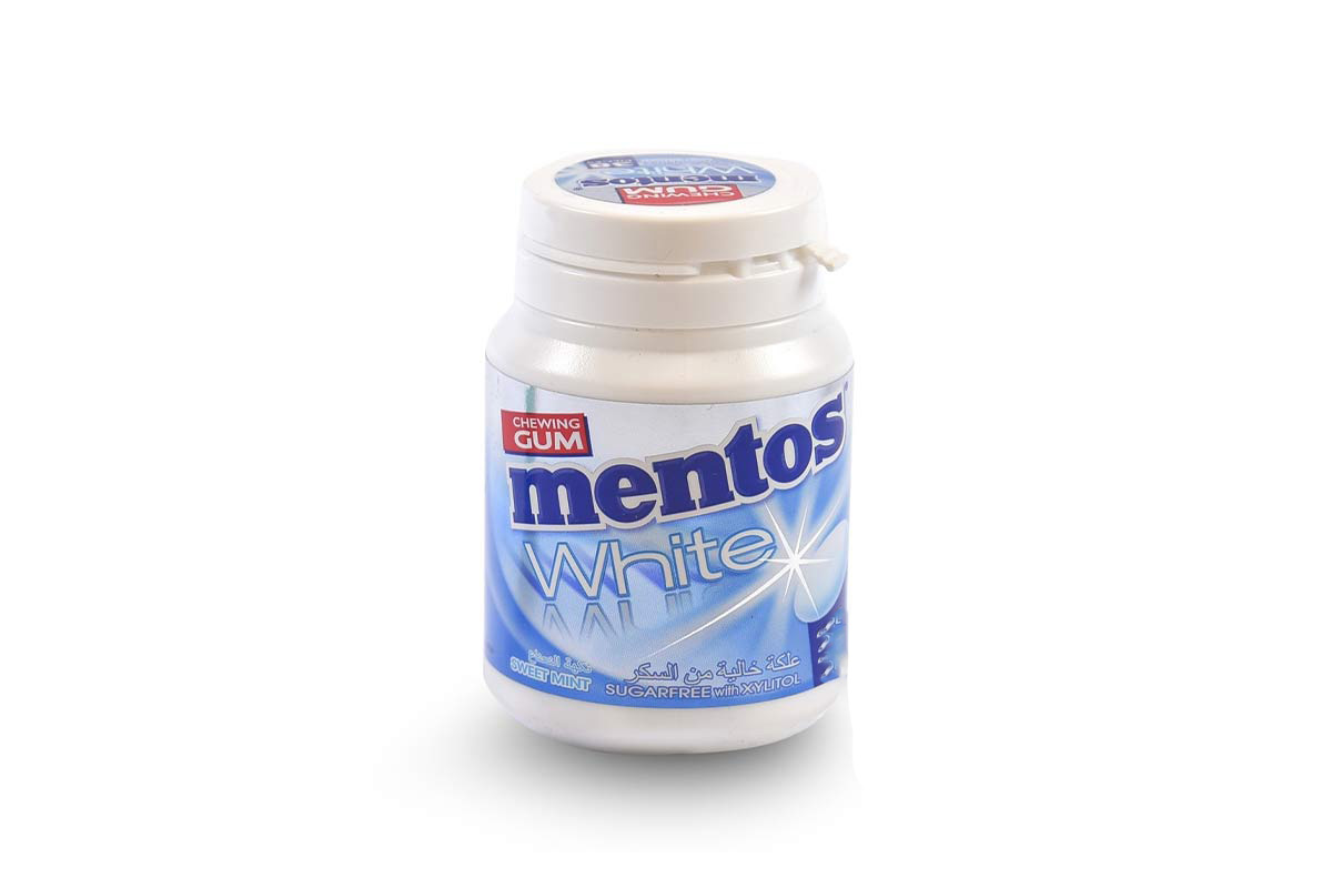 MENTOS WHITE SWEET MINT CHEWING GUM 38 PCS - Life Care Apotek