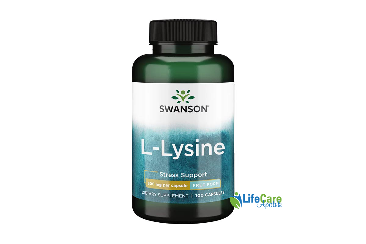 SWANSON L LYSINE 500MG 100 CAPSULES - Life Care Apotek