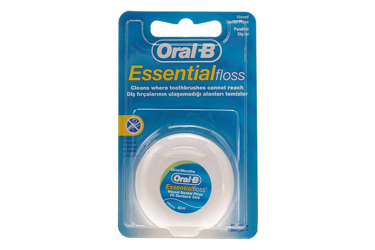 ORAL B ESSENTIAL FLOSS WAXED MINT 50M - Life Care Apotek