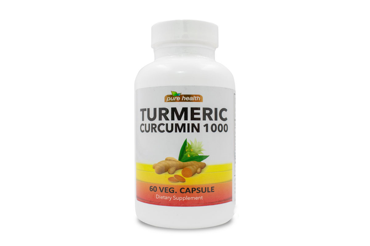 PURE HEALTH TURMERIC CURCUMIN 1000MG 60 VEGGIE CAPSULE - Life Care Apotek