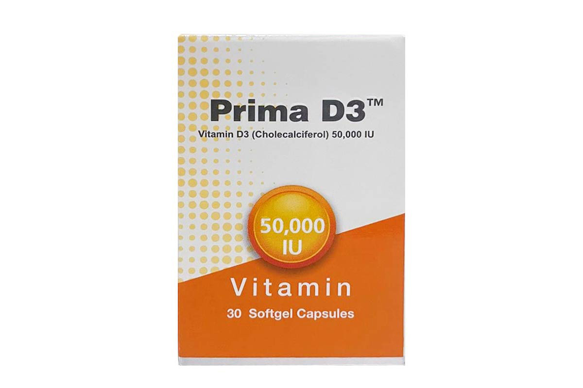 PRIMA VITAMIN D3 50000 IU 30 SOFTGEL CAPSULES - Life Care Apotek