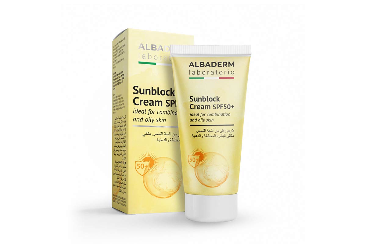 ALBADERM SUNBLOCK CREAM SPF50 PLUS FOR COMBINATION AND OILY SKIN 50 ML - Life Care Apotek
