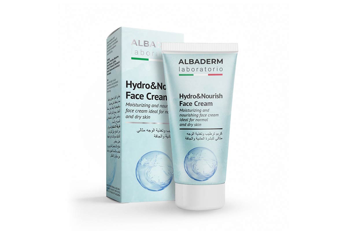 ALBADERM HYDRO AND NOURISH MOISTURIZING FACE CREAM FOR NORMAL AND DRY SKIN 50 ML - Life Care Apotek
