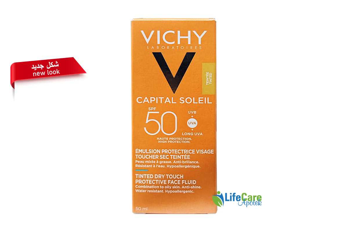 VICHY CAPITAL SOLEIL FACE BB TINTED DRY TOUCH SPF 50  50 ML - Life Care Apotek