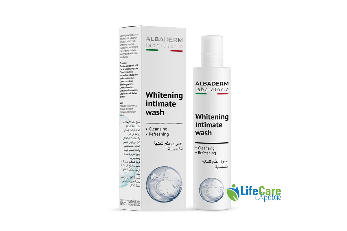 ALBADERM WHITENING INTIMATE WASH 200ML - Life Care Apotek
