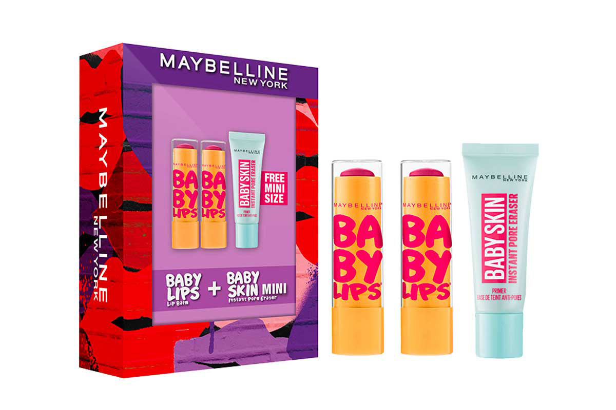 BOX MAYBELLINE BABY LIPS CHERRY 2 PCS PLUS BABY SKIN MINI - Life Care Apotek