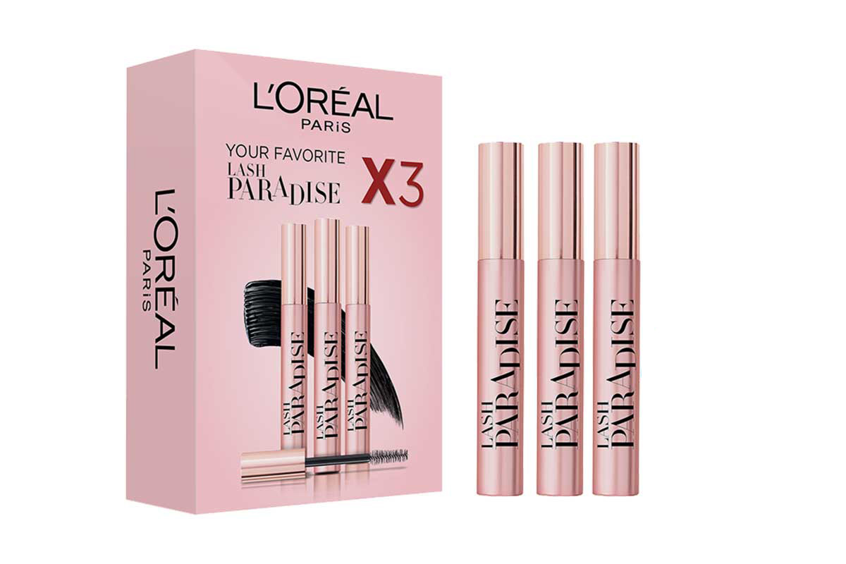 BOX LOREAL LASH PARADISE MASCARA 01 BLACK 3 PCS - Life Care Apotek