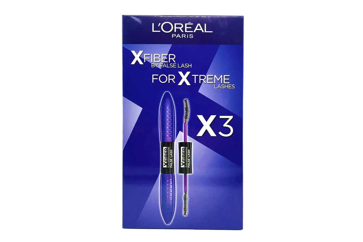 BOX LOREAL XFIBER FALSE LASHES BLACK 3 PCS - Life Care Apotek