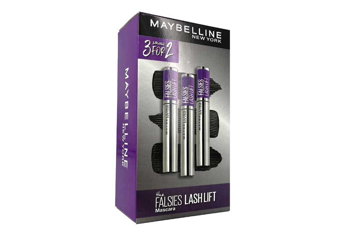 BOX MAYBELLINE THE FALSIES LASH LIFT BLACK MASCARA 2 PLUS 1 - Life Care Apotek