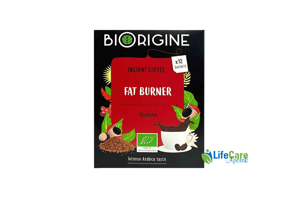 BIORIGINE FAT BURNER INSTANT COFFEE 12 SACHETS - Life Care Apotek