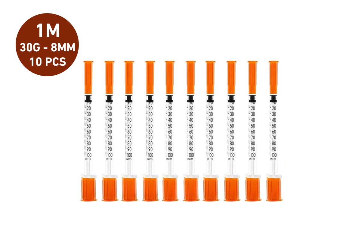 يوروميد سرنجات انسولين 1 مل 30 جم 8 مم 10 سرنجات - لايف كير أبوتيك