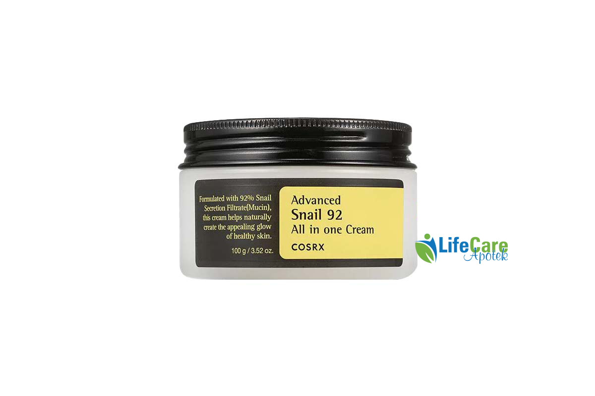 COSRX ADVANCED SNAIL 92 ALL IN ONE CREAM 100 GM - Life Care Apotek