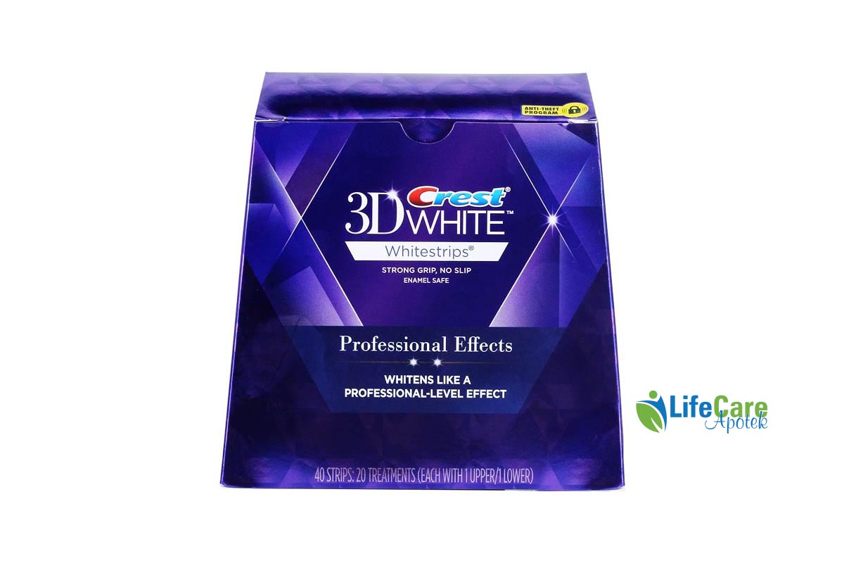 CREST 3D WHITESTRIPS  PROFESSIONAL EFFECTS 40 STRIPS 20 TREATMENTS - Life Care Apotek