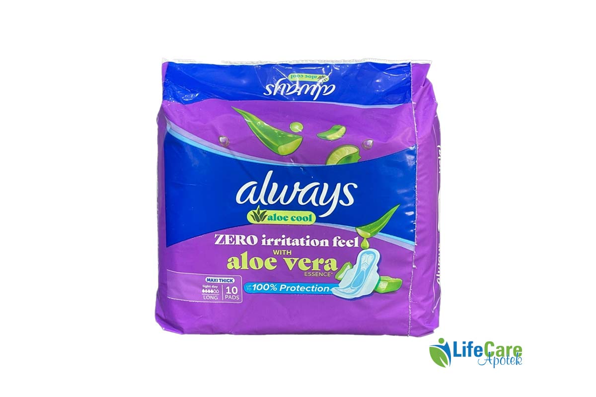 ALWAYS COOL AND DRY NO HEAT FEEL LARGE 10 PADS - Life Care Apotek