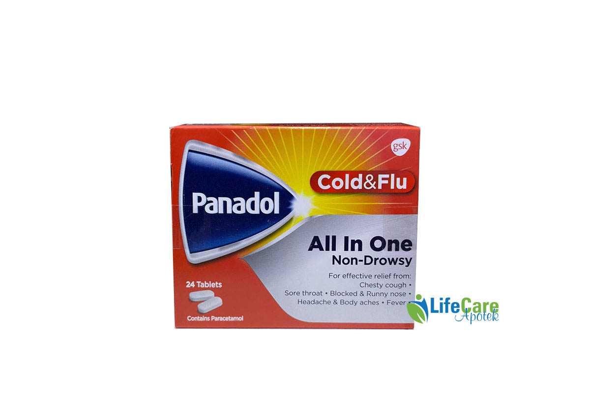 PANADOL COLD AND FLU ALL IN ONE 24 CAPLETS - Life Care Apotek