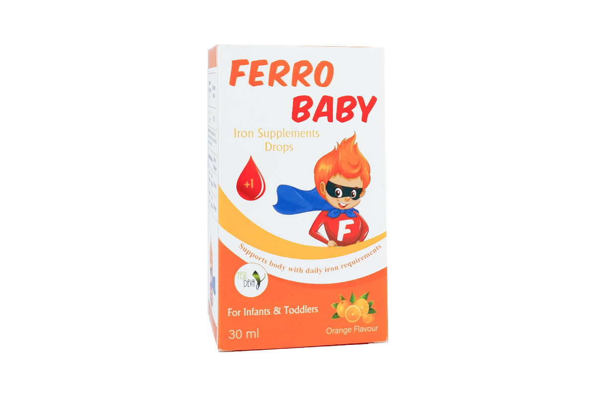 FERRO BABY IRON SUPPLEMENTS DROPS ORANGE FLAVOUR 30 ML - Life Care Apotek