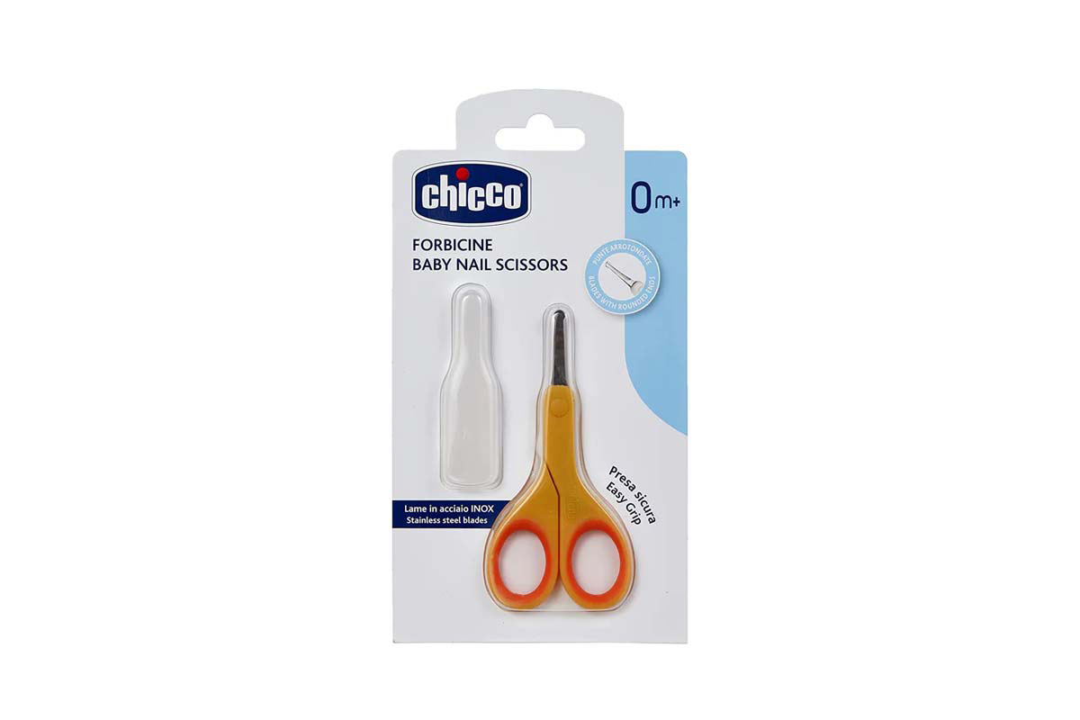 CHICCO FORBICINE BABY NAIL SCISSORS ORANGE 0 MONTHS PLUS 1 PCS - Life Care Apotek