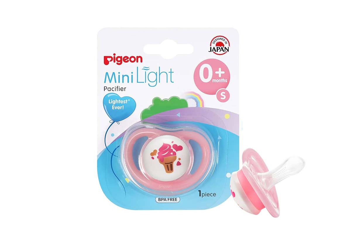 PIGEON PACIFIER MINI LIGHT 0 MONTHS PLUS PINK SMALL - Life Care Apotek