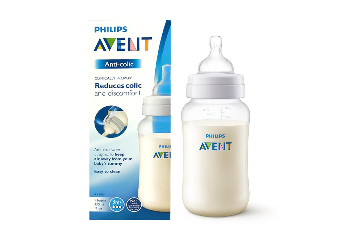 PHILIPS AVENT ANTI REDUCES COLIC FEEDING BOTTLE 3 MONTHS PLUS 330 ML - Life Care Apotek