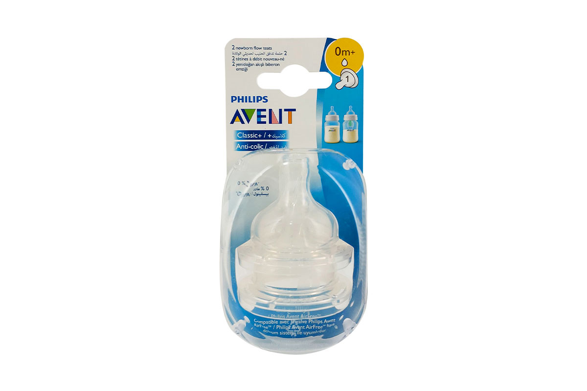 PHILIPS AVENT CLASSIC ANTI COLIC 2 NEWBORN FLOW TEATS 0 MONTHS PLUS - Life Care Apotek