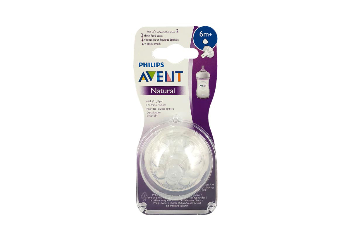 PHILIPS AVENT NATURAL 2 THICK FEED TEATS 6 MONTHS PLUS - Life Care Apotek