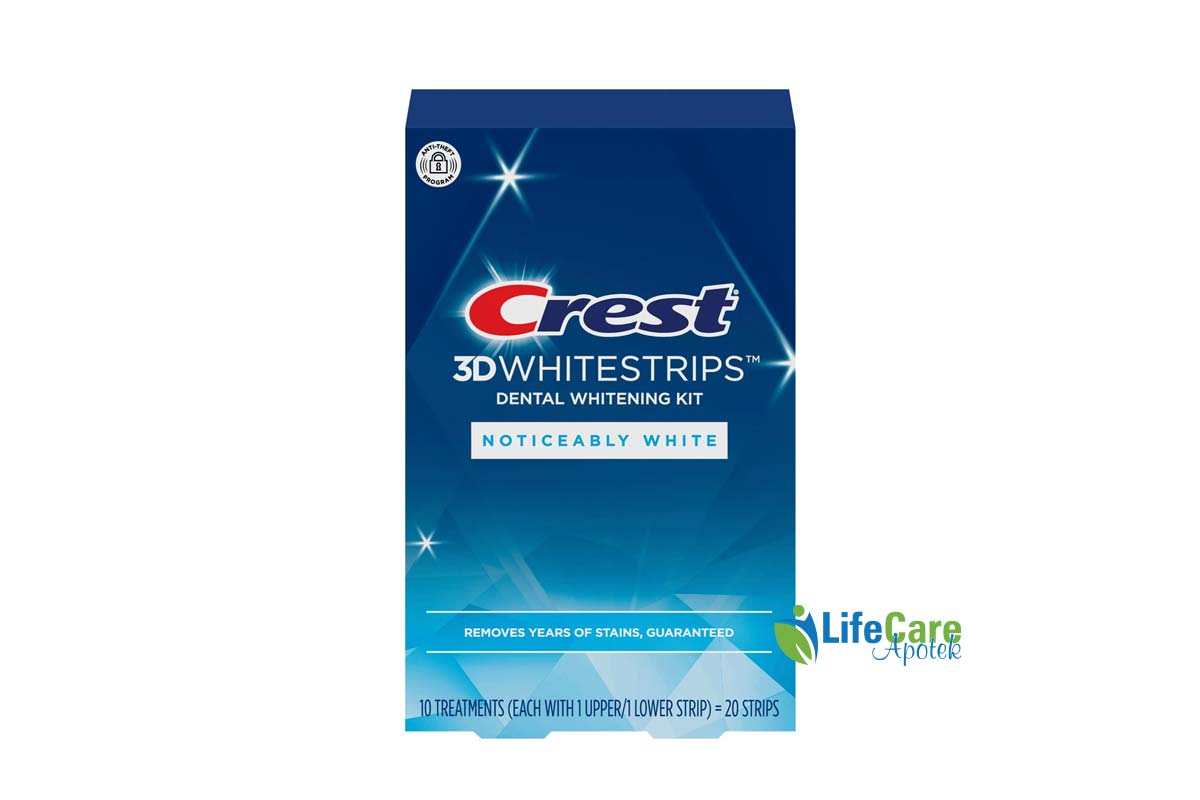 CREST 3D WHITESTRIPS DENTAL WHITENING KIT 20 STRIPS - Life Care Apotek