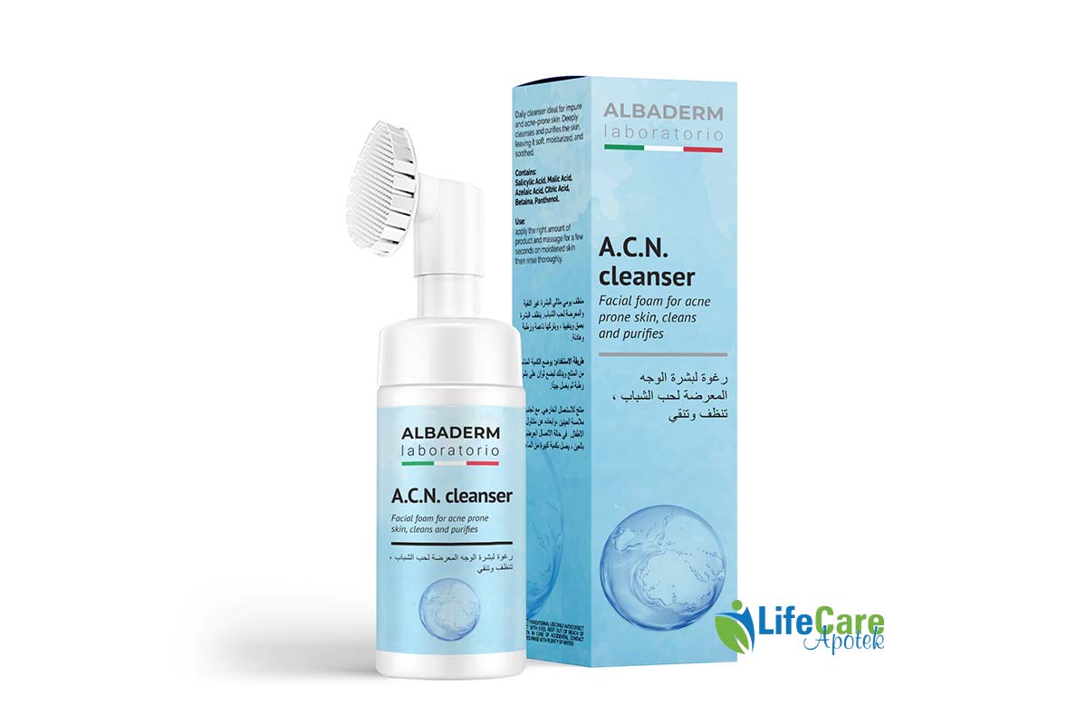 ALBADERM A.C.N. CLEANSER FACIAL FOAM FOR ACNE 100 ML - Life Care Apotek