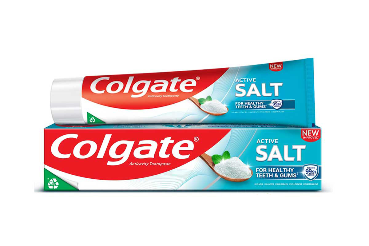 COLGATE ACTIVE SALT TOOTHPASTE FOR HEALTHY TEETH AND GUMS 150 GM - Life Care Apotek